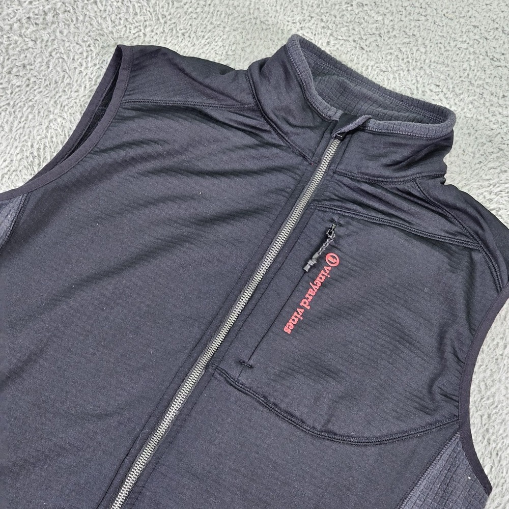 Vineyard Vines Performance Vest Mens Medium Gray Fleece Full Zip Golf Stretch